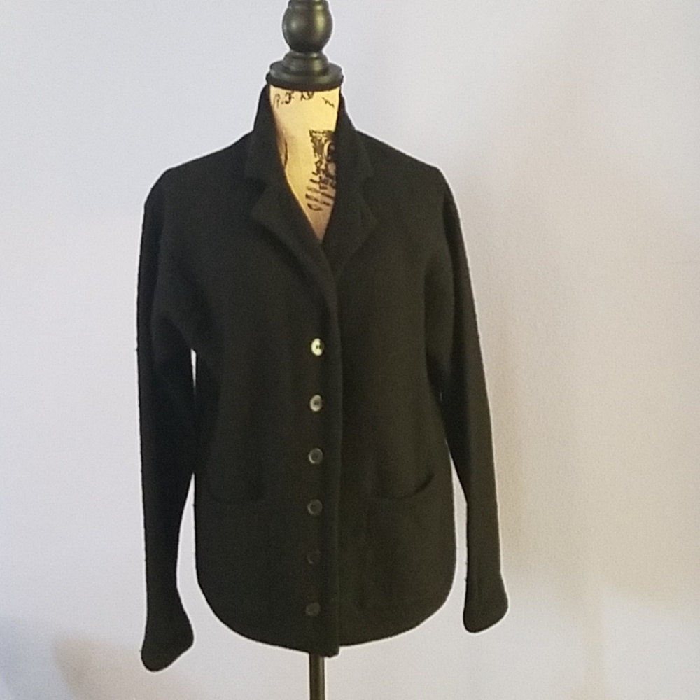 Vintage boiled wool cardigan sweater The Limited